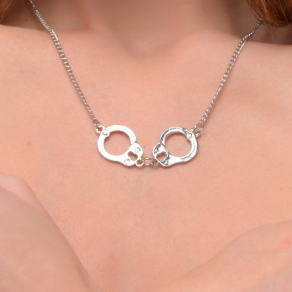 Cuff Her Handcuff Necklace NWT